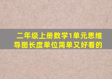 二年级上册数学1单元思维导图长度单位简单又好看的