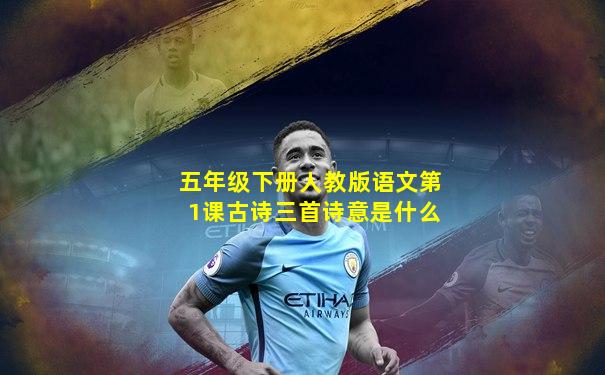 五年级下册人教版语文第1课古诗三首诗意是什么