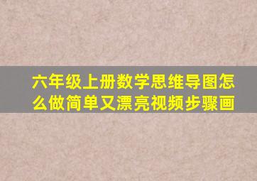 六年级上册数学思维导图怎么做简单又漂亮视频步骤画