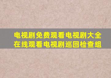 电视剧免费观看电视剧大全在线观看电视剧巡回检查组
