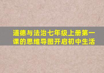 道德与法治七年级上册第一课的思维导图开启初中生活